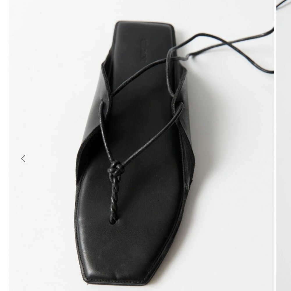 St. Agni Tie Up Sandal - Black (Size 38)